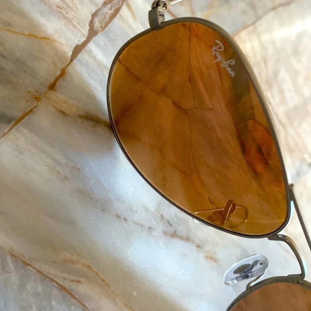 Ray-Ban Aviator‎ 3025 Gold Silver Large 58 Sunglasses